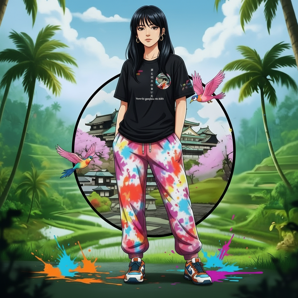 Between Dreams and Reality T-Shirt — Japanese Kanji Streetwear, Oriental Aesthetic Unisex Tee