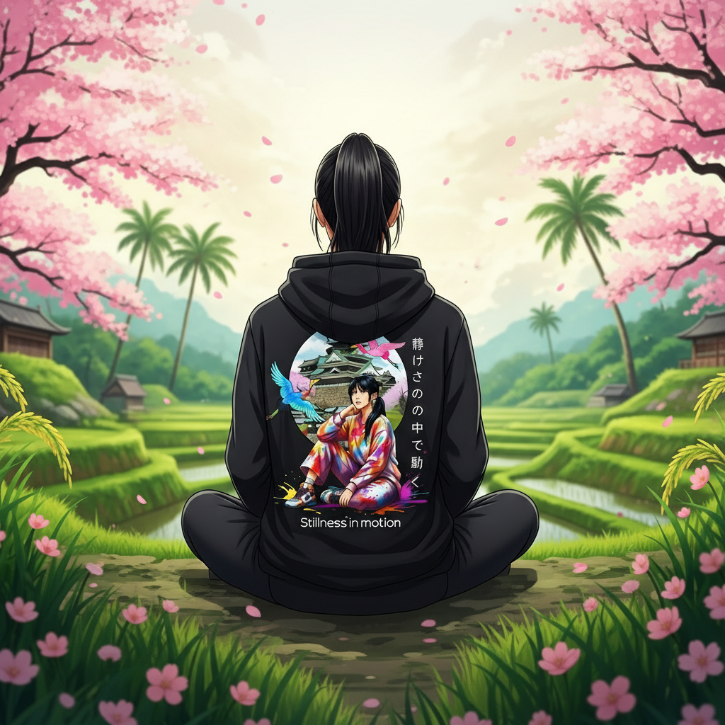 Between Dreams and Reality — Sudadera Oriental | Stillness in Motion