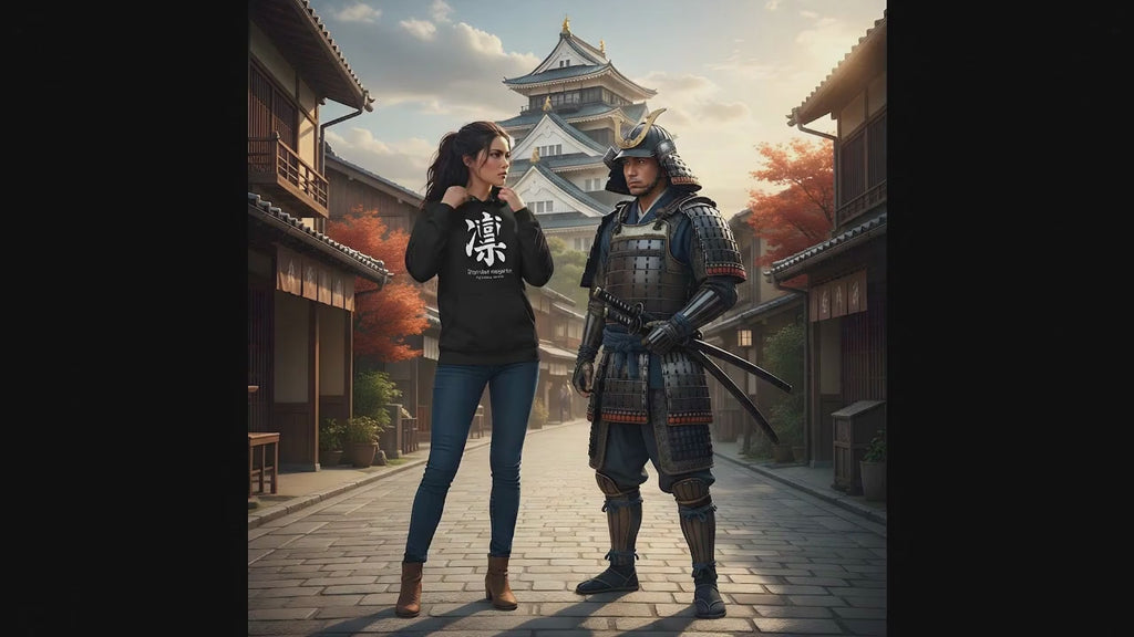 Sudadera Negra “Rin” 凛 — Dignidad Elegante | Streetwear Japonés Premium